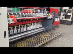 Örgü Genişliği 2440mm Sabit Düğüm Çit Makinesi Hat Tel Alanı 75mm 220v